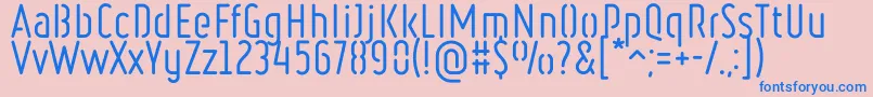 フォントRulerStencilRegular – ピンクの背景に青い文字