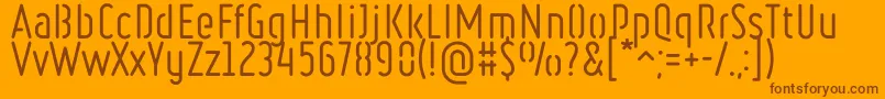 RulerStencilRegular Font – Brown Fonts on Orange Background