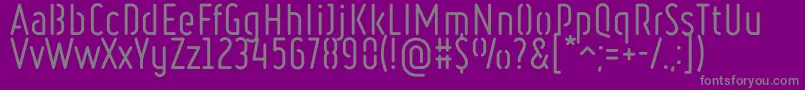 RulerStencilRegular Font – Gray Fonts on Purple Background