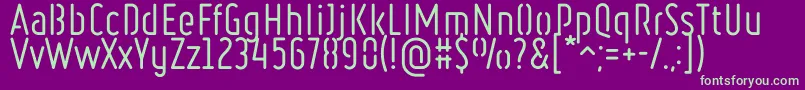 RulerStencilRegular Font – Green Fonts on Purple Background