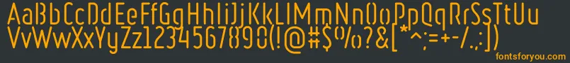 RulerStencilRegular Font – Orange Fonts on Black Background