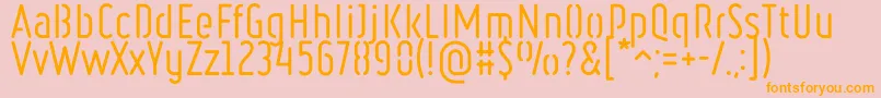 RulerStencilRegular Font – Orange Fonts on Pink Background