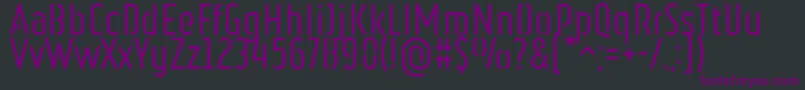 Шрифт RulerStencilRegular – фиолетовые шрифты на чёрном фоне