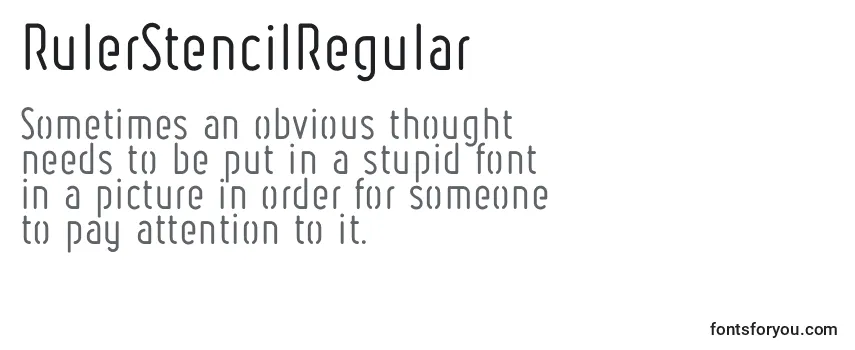 RulerStencilRegular Font