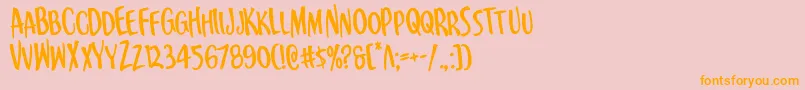 Kennebunkportrotate Font – Orange Fonts on Pink Background