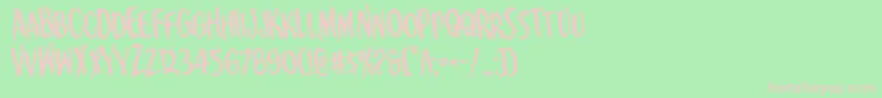 Kennebunkportrotate Font – Pink Fonts on Green Background