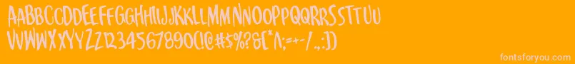 Kennebunkportrotate Font – Pink Fonts on Orange Background