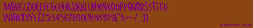 Kennebunkportrotate Font – Purple Fonts on Brown Background