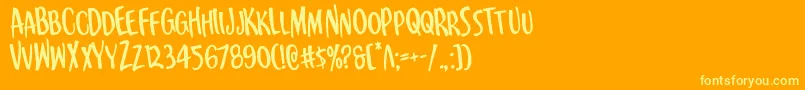 Kennebunkportrotate Font – Yellow Fonts on Orange Background