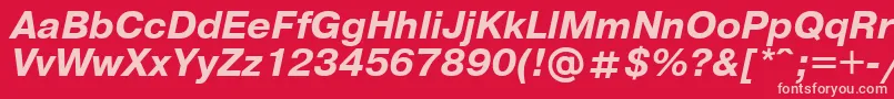 UkrainianpragmaticaBolditalic Font – Pink Fonts on Red Background