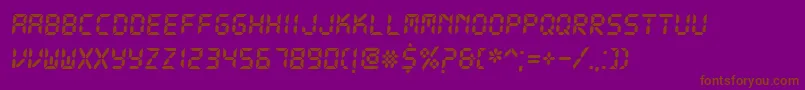 DsDigit Font – Brown Fonts on Purple Background