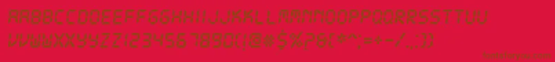 DsDigit Font – Brown Fonts on Red Background