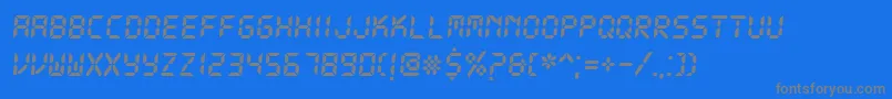 フォントDsDigit – 青い背景に灰色の文字