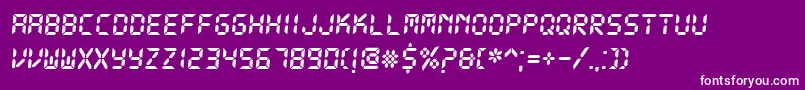DsDigit Font – White Fonts on Purple Background