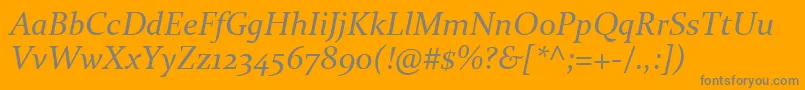 ConstantiaItalic Font – Gray Fonts on Orange Background