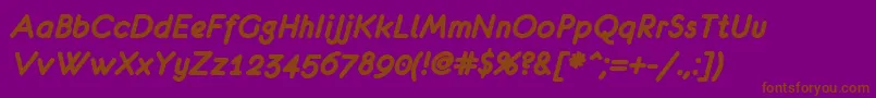 Eurof76 Font – Brown Fonts on Purple Background