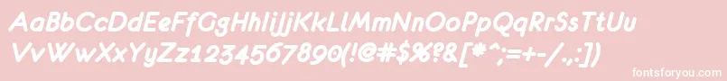 Eurof76 Font – White Fonts on Pink Background