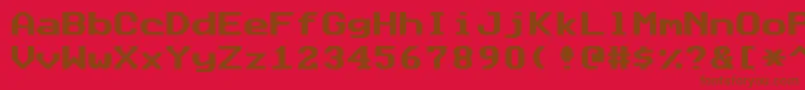 Datasunfixed Font – Brown Fonts on Red Background