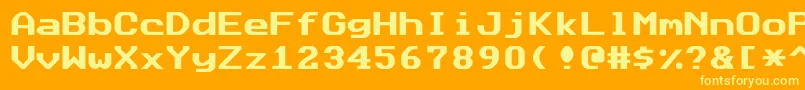 Datasunfixed Font – Yellow Fonts on Orange Background