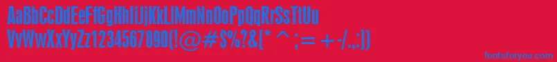 フォントSwiss924Bt – 赤い背景に青い文字