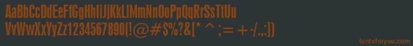 Swiss924Bt-fontti – ruskeat fontit mustalla taustalla