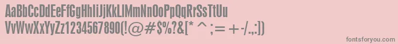 Swiss924Bt Font – Gray Fonts on Pink Background