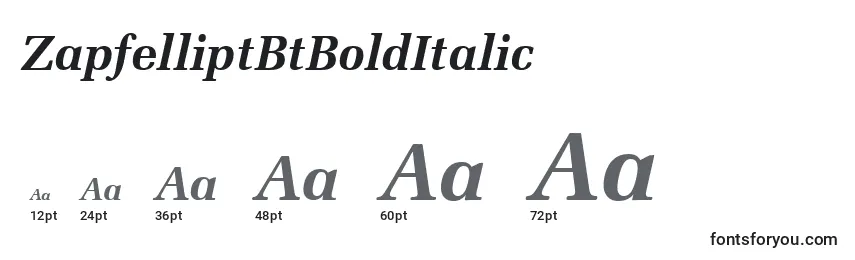 Размеры шрифта ZapfelliptBtBoldItalic