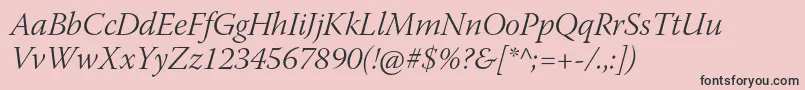 WarnockproLightitsubh Font – Black Fonts on Pink Background