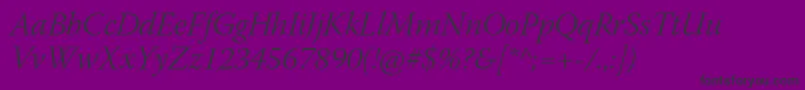 WarnockproLightitsubh Font – Black Fonts on Purple Background