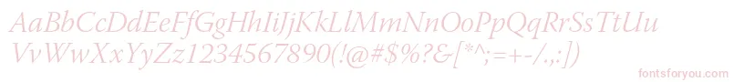 WarnockproLightitsubh Font – Pink Fonts on White Background