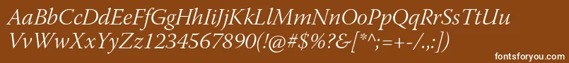 WarnockproLightitsubh Font – White Fonts on Brown Background
