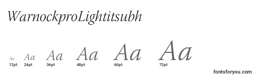 WarnockproLightitsubh Font Sizes