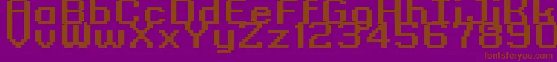 Kyrou9RegularBoldXtnd Font – Brown Fonts on Purple Background