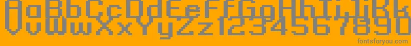 Kyrou9RegularBoldXtnd Font – Gray Fonts on Orange Background