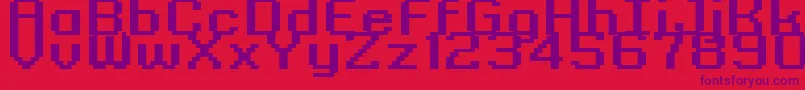 Kyrou9RegularBoldXtnd Font – Purple Fonts on Red Background