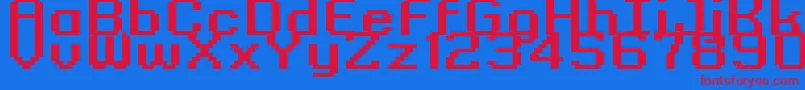 fuente Kyrou9RegularBoldXtnd – Fuentes Rojas Sobre Fondo Azul