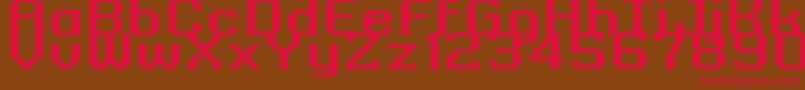 Kyrou9RegularBoldXtnd Font – Red Fonts on Brown Background