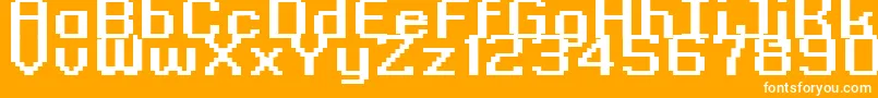 Kyrou9RegularBoldXtnd Font – White Fonts on Orange Background