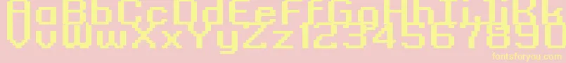 Kyrou9RegularBoldXtnd Font – Yellow Fonts on Pink Background