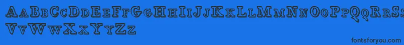 Egidia Font – Black Fonts on Blue Background