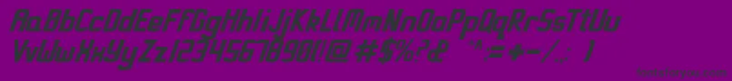 フォントMiami – 紫の背景に黒い文字