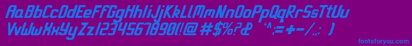 Miami Font – Blue Fonts on Purple Background