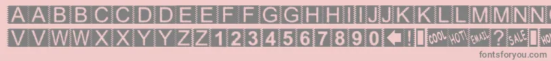 Zacken Font – Gray Fonts on Pink Background