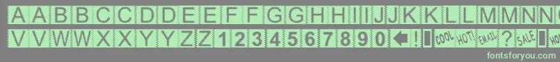 Zacken Font – Green Fonts on Gray Background