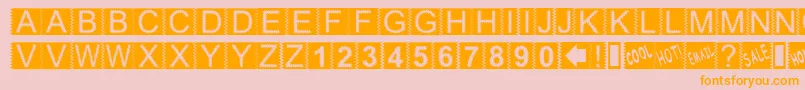 Zacken Font – Orange Fonts on Pink Background