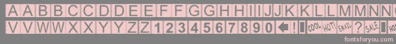 Zacken Font – Pink Fonts on Gray Background
