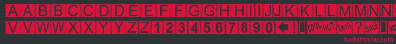 Zacken Font – Red Fonts on Black Background