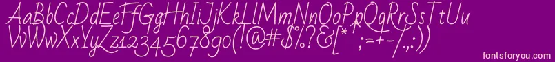fuente BadScriptRegular – Fuentes Rosadas Sobre Fondo Morado