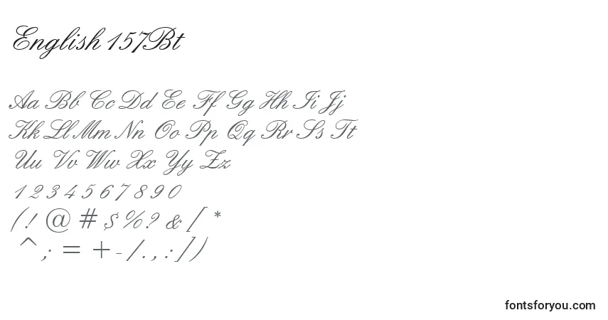 Шрифт English157Bt – алфавит, цифры, специальные символы