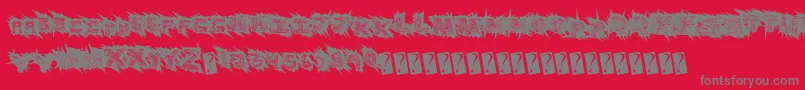 Scratchingly Font – Gray Fonts on Red Background